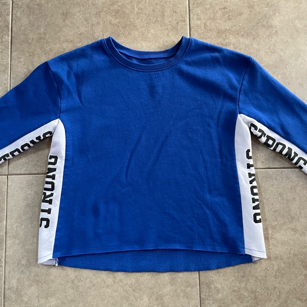 Justice Girls Cropped Sweatshirt, Size 18/20 Royal Blue STRONG